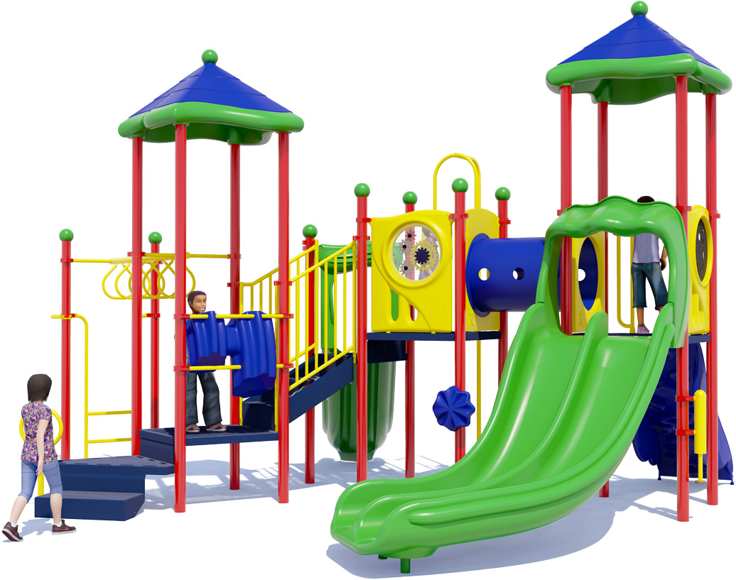 Jack n Jill Play Structure | Front View | Playful Color Scheme