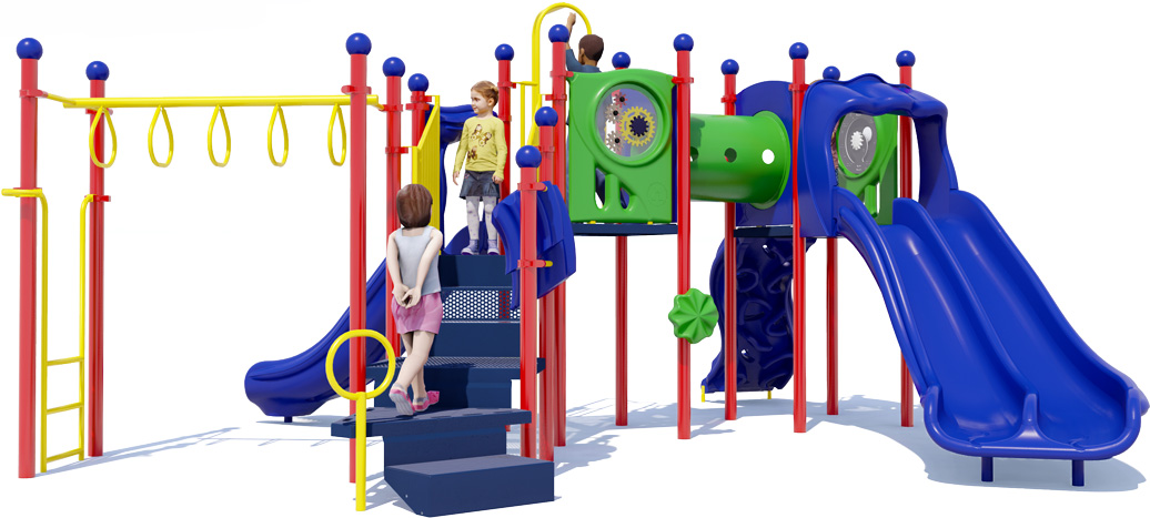Turtle Island Playground | Playful Color Scheme | Rear View
