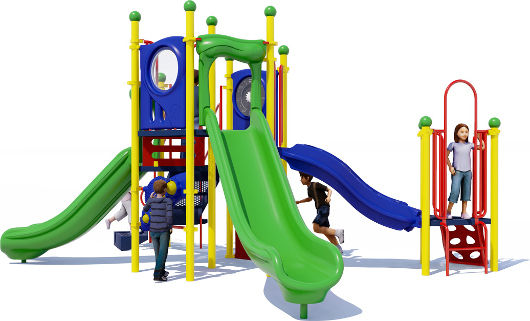 Giddy Up Playground | Front View | Playful Colors