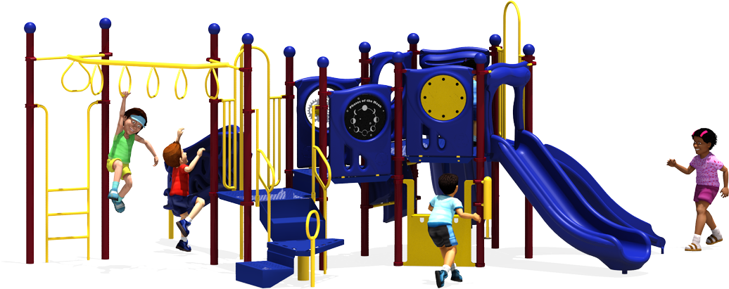 Hole in One Playground Structure - Primary - Front | All People Can Play