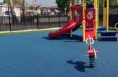close-up of poured in place rubber playground safety surface